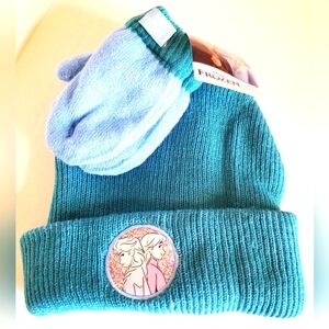 Frozen Toddler Boys or Girls Knit Beanie Hat and Gloves Set, 2-Piece